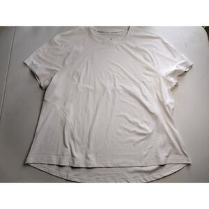 Spyder Active Womens White Ribbed Athletic T Shirt Top XXL